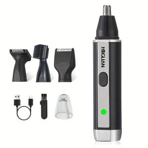 Kit de Îngrijire Profesional 4 în 1 – Aparat de Tuns Multifuncțional pentru Nas, Urechi, Față și Contur, TMAN760924 - Img 4