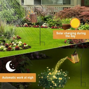 Lumină solară decorativă – Stropitoare cu efect de apă strălucitoare, ideală pentru grădină, TMYE653246 - Img 6