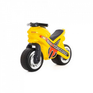 Motocicleta fara pedale, MX-ON, galbena, 70x30x49,3 cm, Polesie