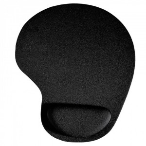 Mouse pad cu gel, ergonomic pentru incheietura, 22.5 x 18.5 cm, negru, PMMP013