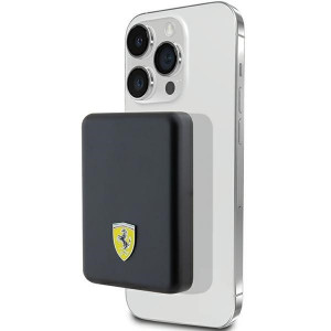 Original Power Bank - FERRARI FEPB5MNCAK 5000mAh 15W 4G Metal Logo MagSafe - Negru - Img 3