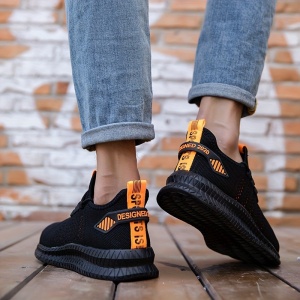 Pantofi de siguranță sport cu vârf din oțel – model negru cu accente de culoare, TMTP123137 - Img 8