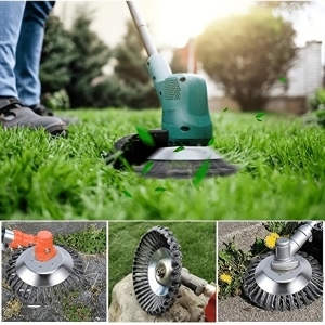 Perie rotativă din oțel pentru curățare – 15 cm, ideală pentru motocoase, TMKN135738 - Img 3