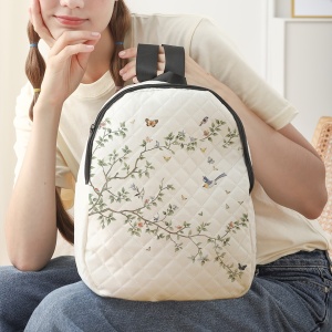 Rucsac damă Moisana cu model flori și păsări – Stil casual și adorabil, TMKF730971 - Img 2