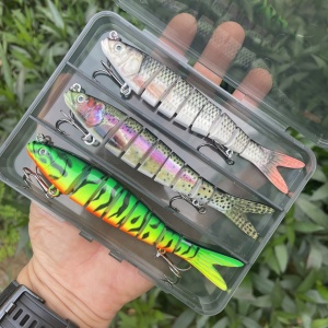 Set 3 naluci multicolore pentru pescuit, cu carlige, 14 cm, TMUH2165964 - Img 7