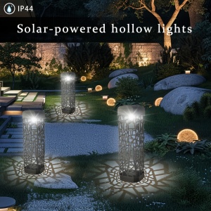 Set 4 lămpi solare LED design retro – Proiecție decorativă pentru grădină, TMHG652070 - Img 6