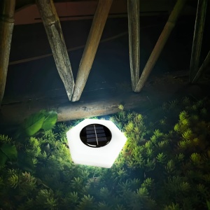Set 4 lămpi solare LED hexagonale pentru sol – iluminat modern pentru exterior, TMKD572733 - Img 6