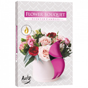 Set de 6 lumanari parfumate, Buchet de flori, PM545283