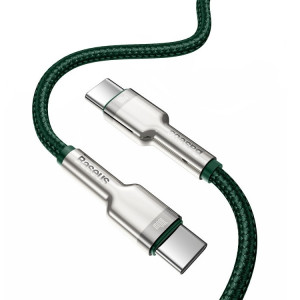 Baseus Cablu Cafule Metal - Tip C to Tip C - PD 100W 2 metri (CATJK-D06) green