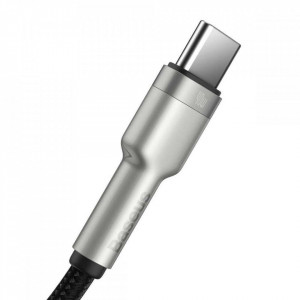 Baseus Cablu Cafule Metal - USB to Tip C - PD 40W 5A 0,25 metre (CATJK-01) Negru - Img 2