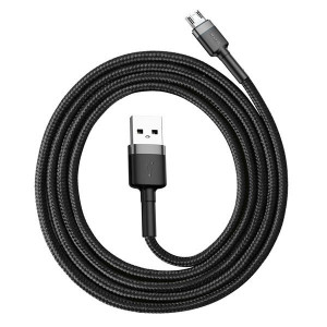 Baseus Cablu Cafule - USB to Micro USB - 1,5A 2 metrus (CAMKLF-CG1) Negru-grey