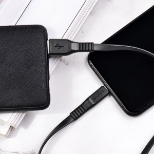 Borofone Cable BX23 Wide Power - USB to Lightning - 2,4A 1 metre black - Img 2