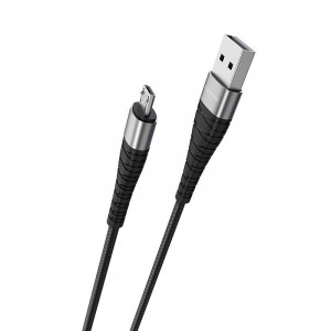 Cablu Borofone BX32 Munificent - USB to Micro USB - 2.4A 1 metre Negru
