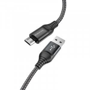 Cablu Borofone BX56 Delightful - USB to Micro USB - 2,4A 1 metru negru - Img 3