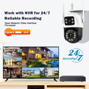 Cameră de supraveghere WiFi 4K – 8MP cu lentile duble și viziune nocturnă inteligentă, TMAV35371 - Img 5