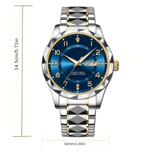 Ceas business barbatesc, quartz, curea metalica, TMPG106640 - Img 2