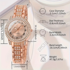 Ceas Quartz de dama, roze, TMBR1373908 - Img 4