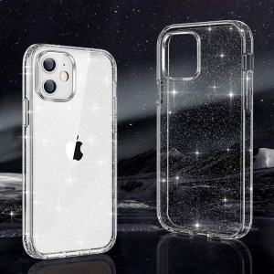 Crystal Glitter Case for Samsung Galaxy A12 Silver - Img 2