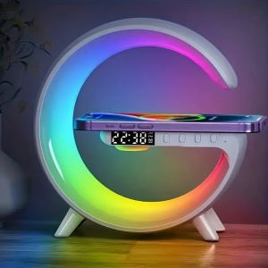 Difuzor portabil fara fir, cu afisaj si lumina ambientala, PMKY203002 - Img 2