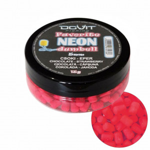 FAVORITE DUMBELL WAFTERS NEON 5MM - CIOCOLATA CU CAPSUNE