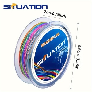 Fir textil rezistent pentru pescuit, impletit din PE cu 4 fire, TMQG11918 - Img 5