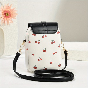 Geanta mini Crossbody, cu model cirese, TMDB2893253 - Img 3