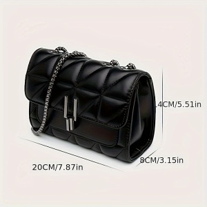 Geantă mini elegantă, cu curea de umăr reglabilă, închidere cu clapetă rotativă, TMMF398582 - Img 2