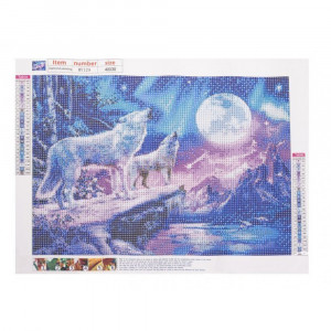 Goblen mozaic cu diamante, lupi, 30 x 40 cm, PM000162103