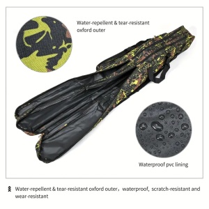 Husa de pescuit pentru lansete camuflaj, 2 compartimente, diferite dimensiuni, PMTY47542 - Img 7