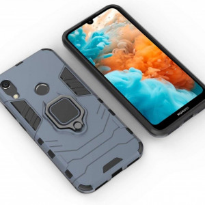 Husa Huawei Y6 | Y6 PRO (2019) Bleumarin Military cu Inel