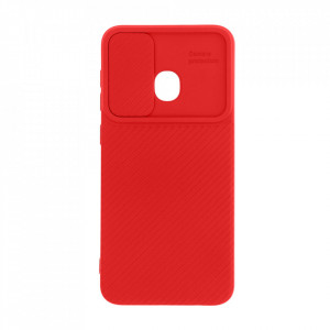 Husa Samsung Galaxy A30 - Silicon Antisoc cu Protectie Glisanta Pentru Camera - Rosu