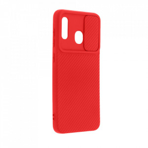 Husa Samsung Galaxy A30 - Silicon Antisoc cu Protectie Glisanta Pentru Camera - Rosu - Img 4