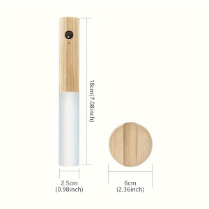 Lumină de Noapte LED Portabilă cu Senzor de Mișcare și Montaj Magnetic – Design Lemn Natural, TMXV245881 - Img 6
