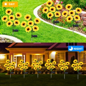 Lumini solare Floarea-Soarelui – Set decorativ cu 6 LED-uri pentru grădină și exterior, TMTH186543 - Img 7