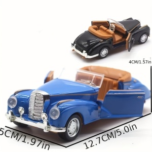 Mașină Clasică Convertibilă Vintage, albastru, - Scara 1:36, TMJU171714 - Img 5