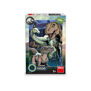 Puzzle neon Jurasic World, 100 piese - DINO TOYS - Img 2