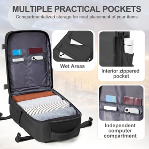 Rucsac de capacitate mare pentru călătorii – Organizare inteligentă în format compact, TMNV932643 - Img 5