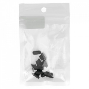 Silicone dust plug Lightning black - 10 pieces