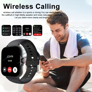 Smartwatch pentru telefoane Android/iPhone, cu mod sport, apeluri wireless, notificari de mesaje, potrivit pentru barbati si femei, autonomie lunga a bateriei, PMKJ270881-GRI - Img 4