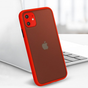 Vennus Color Button Bumper pentru Xiaomi Mi 10T/Mi 10T Pro 5G Rosu - Img 2