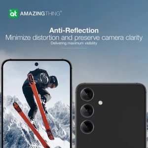 Amazing Thing Tempered glass AR Lens Glass S24CAMBGLA on camera for Samsung Galaxy S24 (3 pieces) black - Img 2