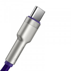 Baseus Cablu Cafule Metal - USB to Tip C - PD 40W 5A 1 metre (CATJK-A05) purple - Img 2