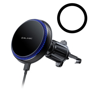 Blavec Car holder BH-05 magnetic induction Magsafe 15W to air vent Cooling Fan System (BH05-MAVIB) black