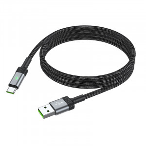 Borofone Cablu BU30 Lynk Smart power-off - USB to Tip C - 5A 1,2 metri Negru