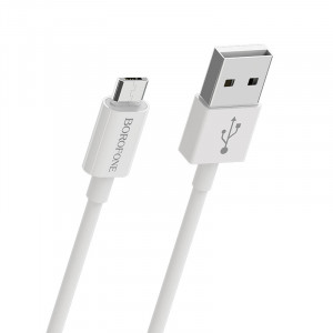 Cablu Borofone BX22 Bloom - USB to Micro USB - 2,4A 1 metru white - Img 3