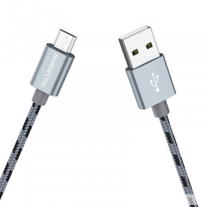 Cablu Borofone BX24 Ring Current - USB to Micro USB - 2,4A 1 metru gri - Img 2