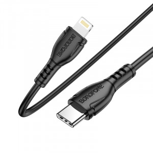 Cablu Borofone BX51 Triumph - Type C to Lightning - 2,4A 1 metre Negru