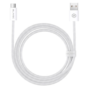 Cablu împletit Blavec Candy - USB la Tip C - PD 60W, 3A, 1 metru, Apple, CarPlay/Android Auto (CCA-UC3W10) Alb, MGKABAV1764