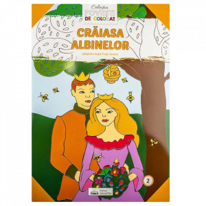 Carte de colorat B5, 16 pagini, Craiasa Albinelor