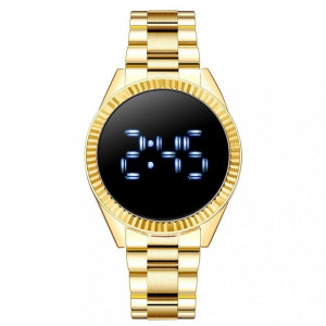 Ceas Dama Fashion Touch Screen Digital, Auriu, LD097-V2